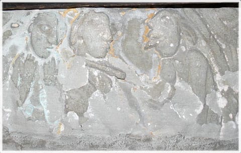 Etelhem kyrka, bild från dopfunten