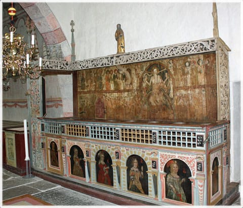 Gothem kyrka, korbänk