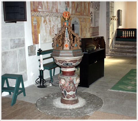 Dopfunt, Kräklingbo kyrka, Gotland
