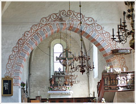 Kvadermålning i Lokrume kyrka
