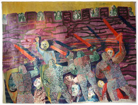 Vi på muren, en gobeläng om 1361, foto Bernt Enderborg