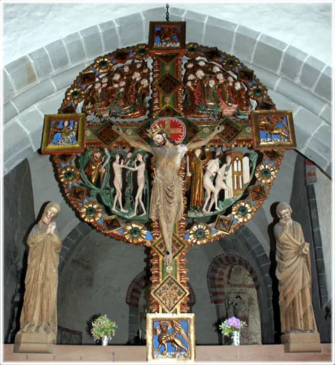 Triumfkrucifixet i Öja kyrka, foto Bernt Enderborg