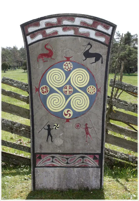 Bildsten vid Vallstena kyrka, foto Bernt Enderborg