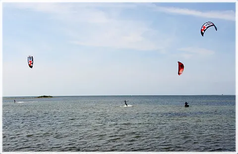 Kitesurfa på Gotland, foto Bernt Enderborg