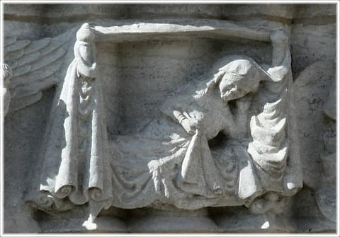 Fris från Uppenbarelseboken på Hörsne kyrka