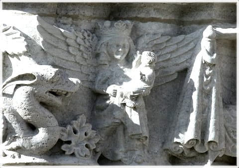 Fris från Uppenbarelseboken på Hörsne kyrka