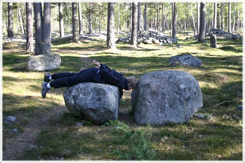 Trullhalsar, gravfält i Anga