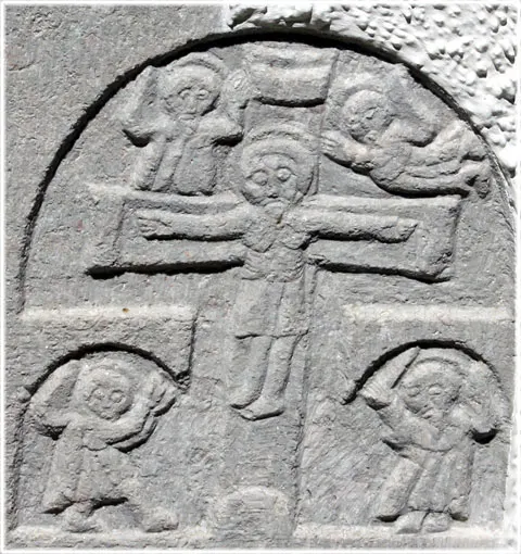 Korsfäst på 1100-talet, foto Bernt Enderborg