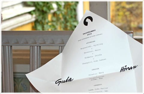 Gula hönans tryffelmeny