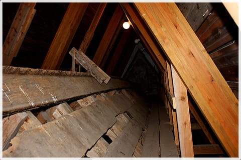 Långhustaket på Garde kyrka