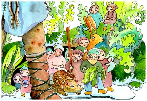 Di sma unda jordi, illustration Lotta Ingelse